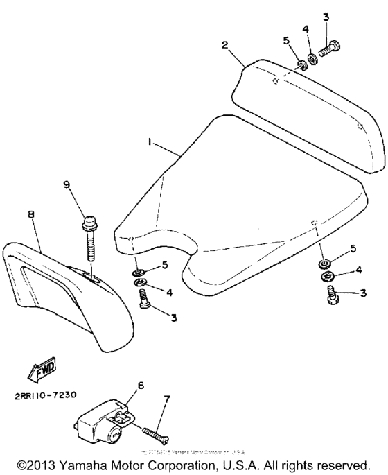 YSR50A Сиденье