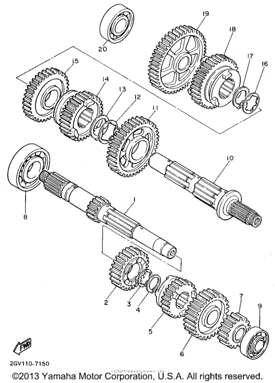XV535SG Трансмиссия