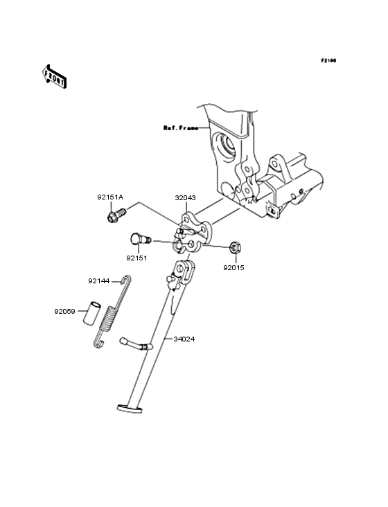 ZX1000 Подножка