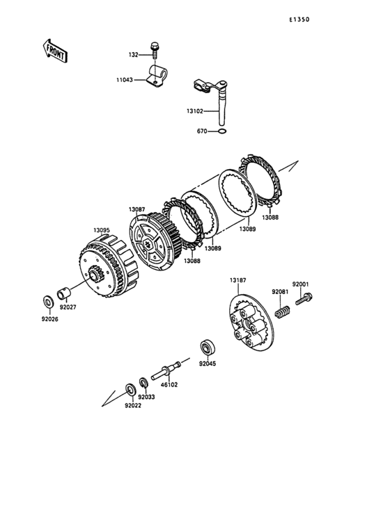 KL250 Сцепление
