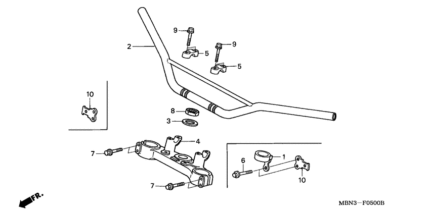 Handle pipe/top bridge