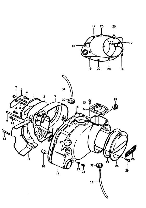 Crankcase cover ass`y  (v