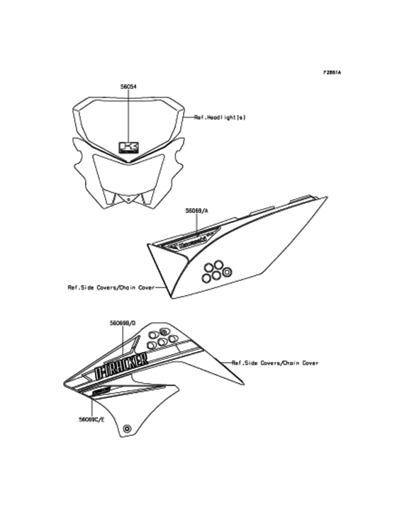 KLX125 デカール(グレーストーン)