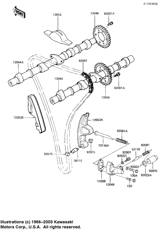 KZ1100 Camshafts / chain / tensioner