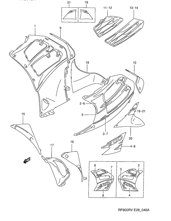 RF900 Under cowling body