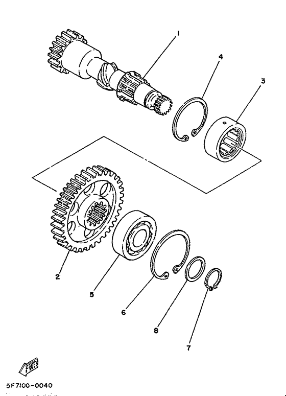 TZ250T Counter shaft