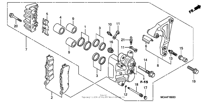 GL1800 (ABS) Задний суппорт