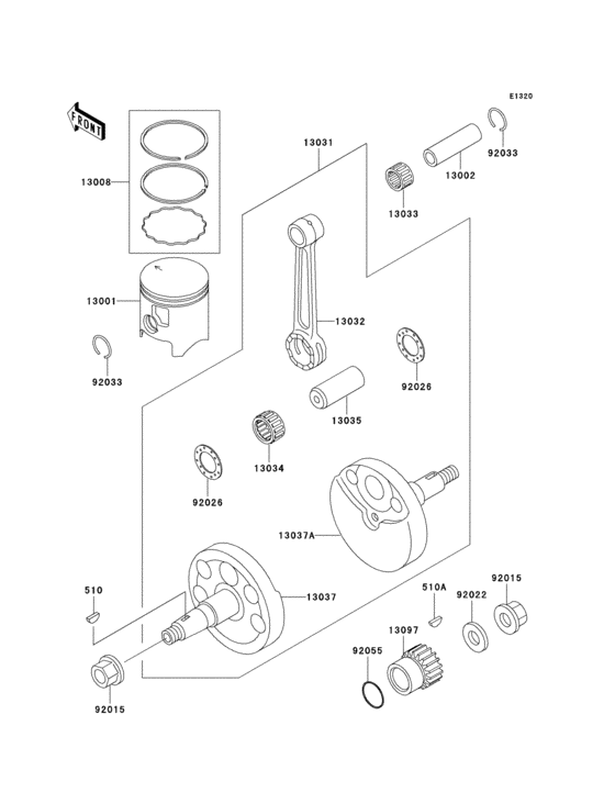 Crankshaft/piston