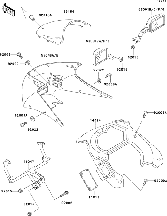 Cowling(ex250-h1/h2)