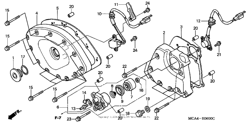 GL1800 (ABS) Front cover + transmission cover