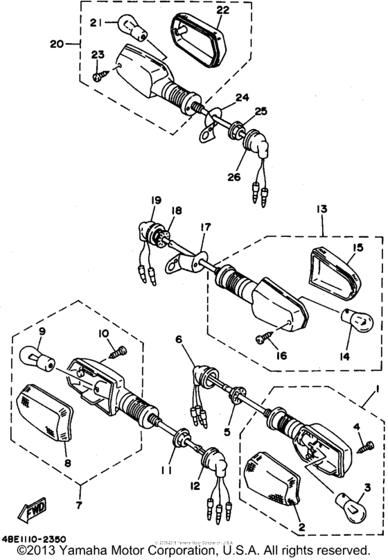 XT225G Поворотники