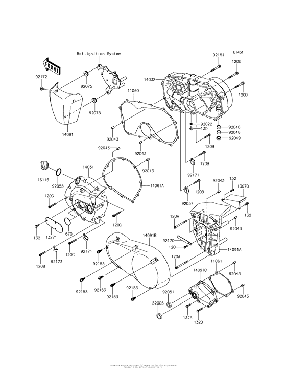 VN900 Крышки двигателя