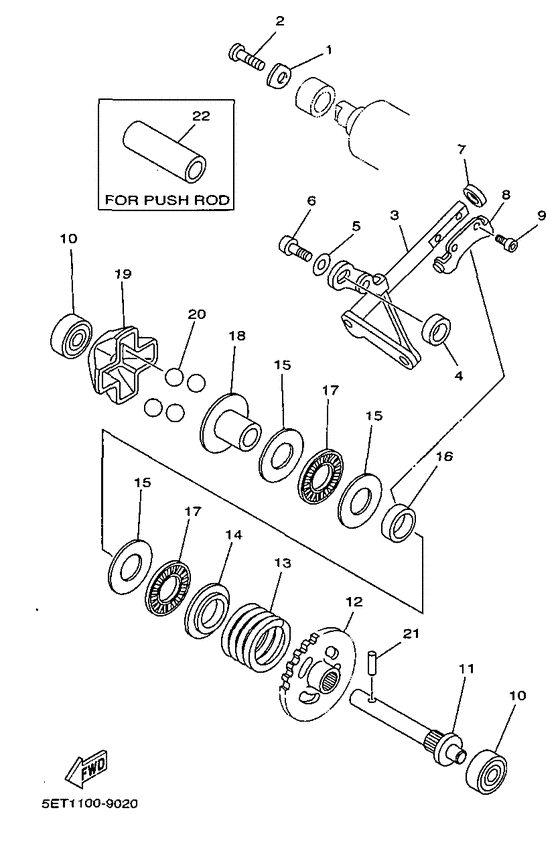 YZ125L Регулятор,вед .звезда