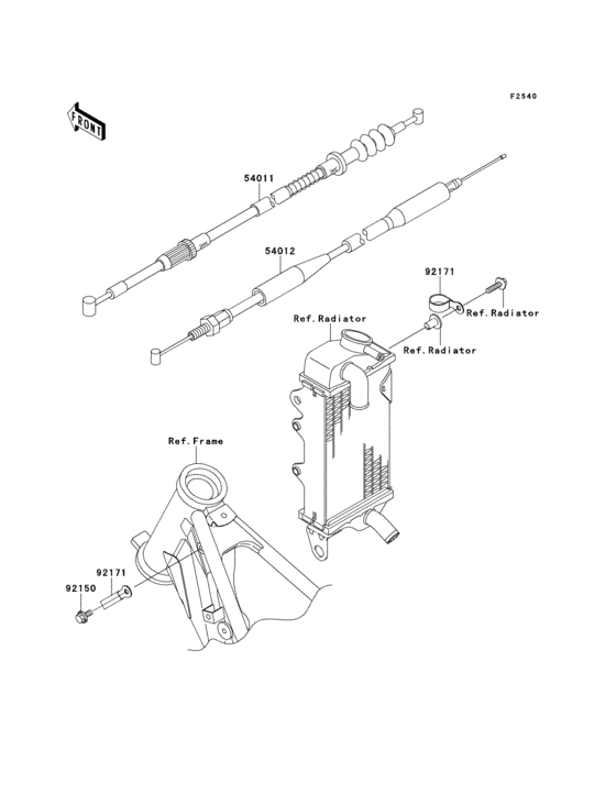 KX100 Тросы управления