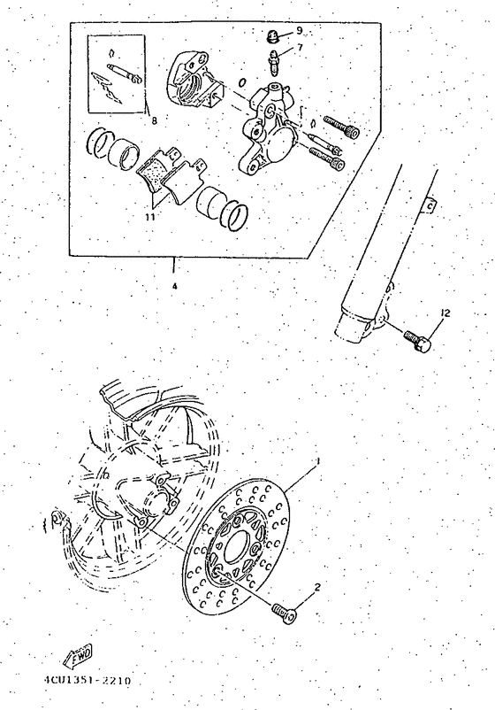 CW50 Front brake. caliper