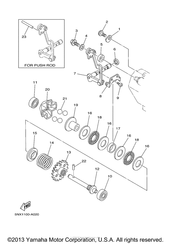 YZ250R Регулятор,вед .звезда