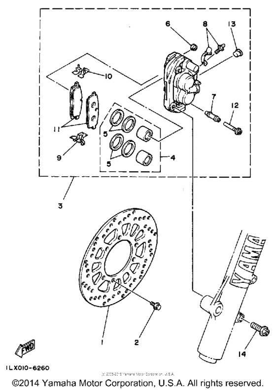 Front brake-caliper