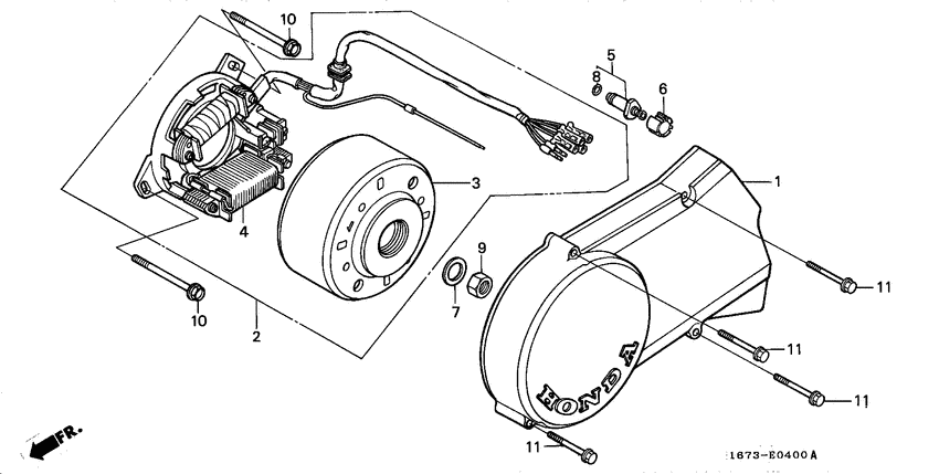Left crankcase cover/ generator