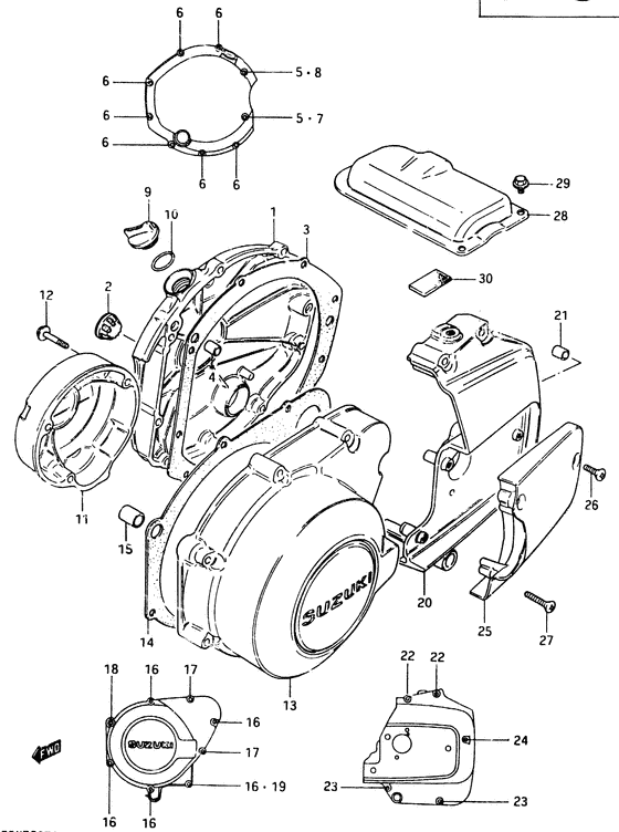 Crankcase cover ass`y  (v