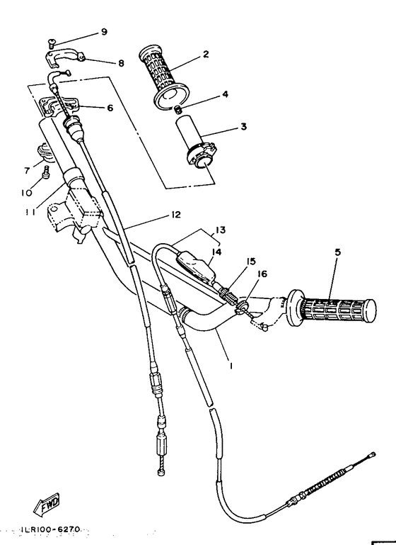 Steering handle. cable