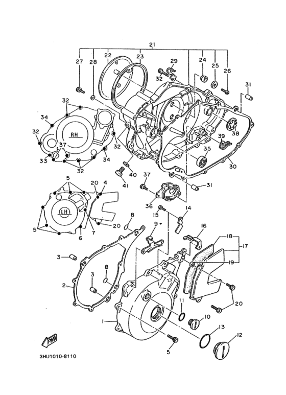Crankcase cover ass`y  (v