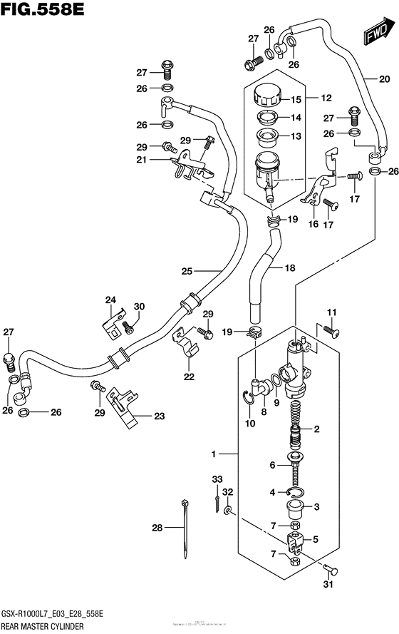 Rear Master Cylinder (Gsx-R1000Al7 E28)