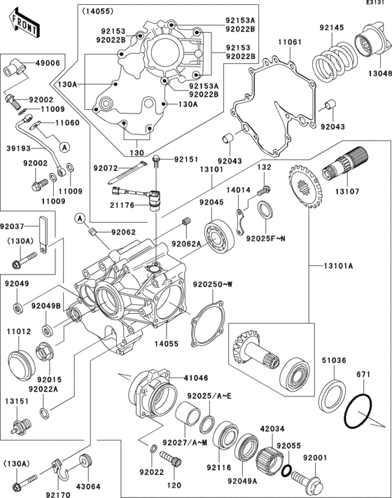 Front bevel gear(1/3)