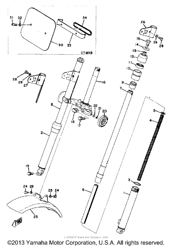 Front fork - front fender