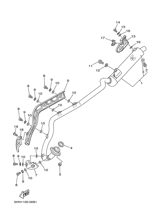TTR90E Выхлопная система