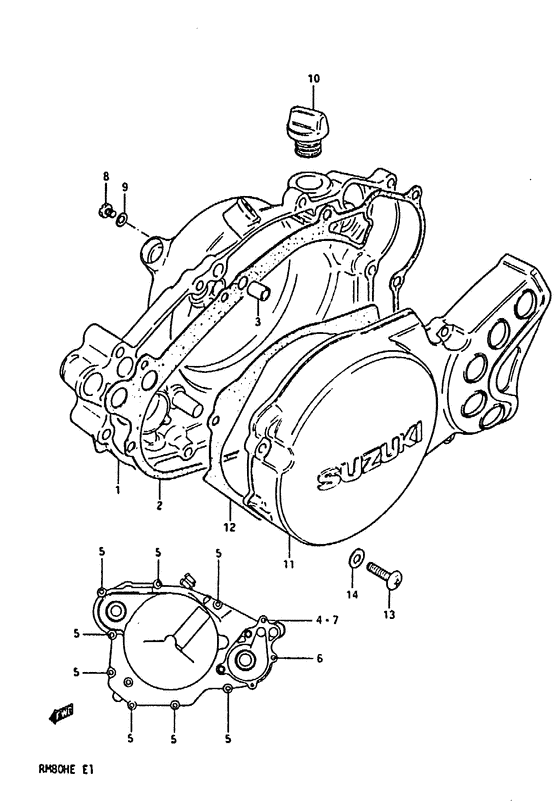 Crankcase cover ass`y  (v