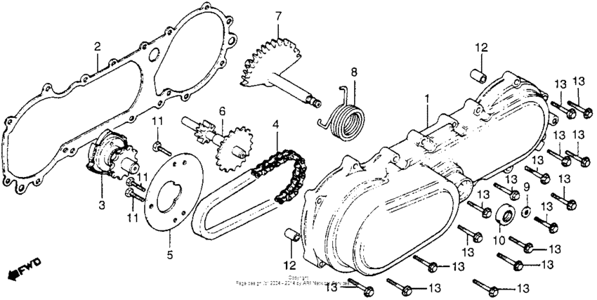 Left crankcase cover 81