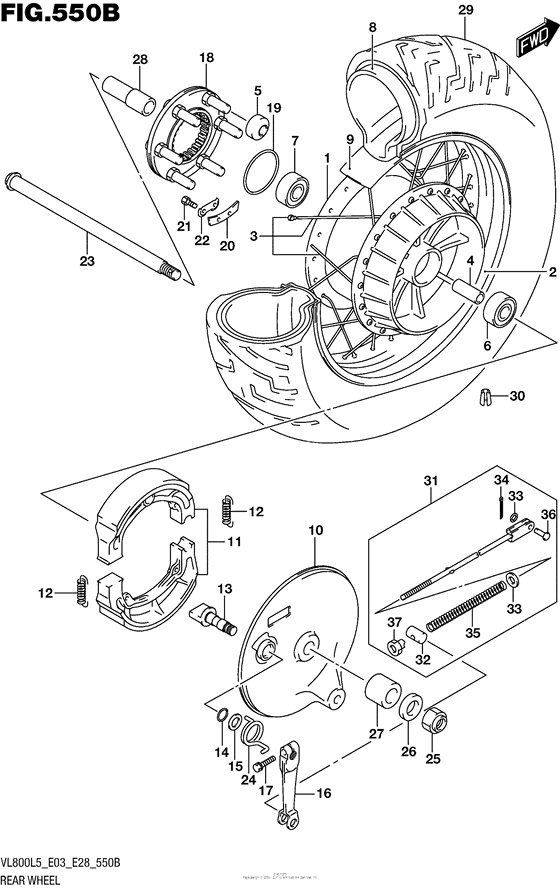 Rear Wheel (Vl800L5 E33)