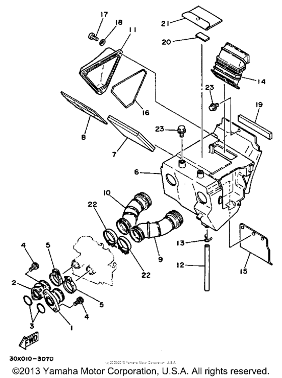 XT350T Воздушный фильтр