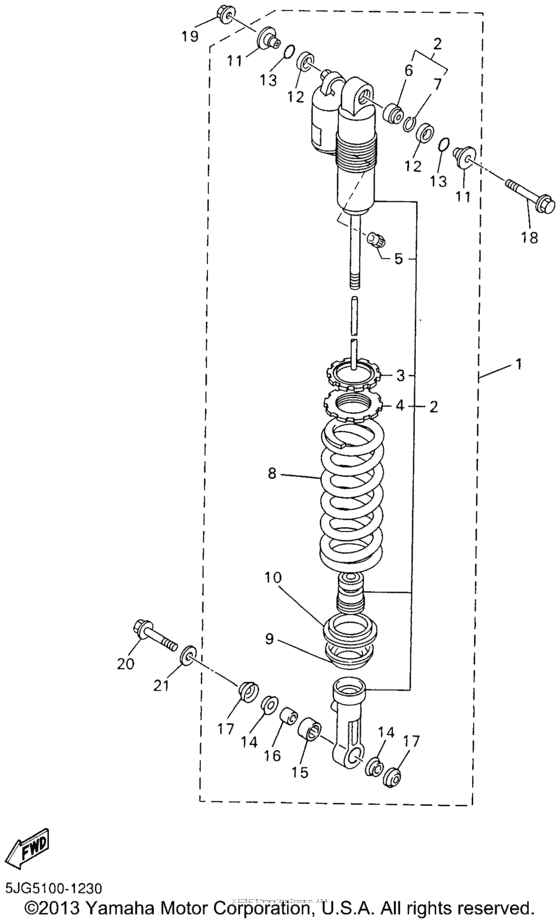 YZ426FN Задняя подвеска