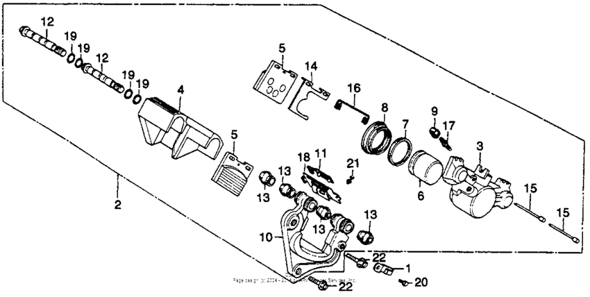 Cb400tiifront brake caliper