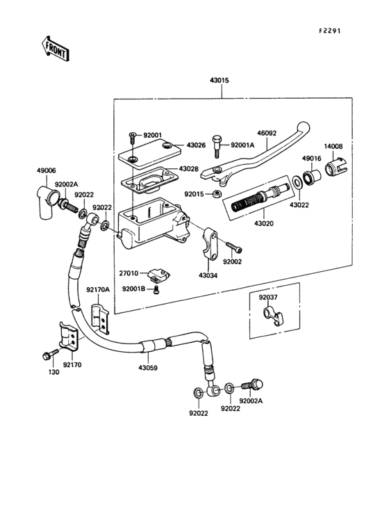 KL250 Front master cylinder(kl250-d7)