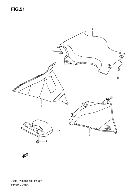 GSX-R750 Внутренняя облицовка