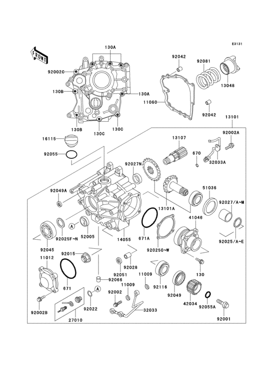 Front bevel gear(1/2)