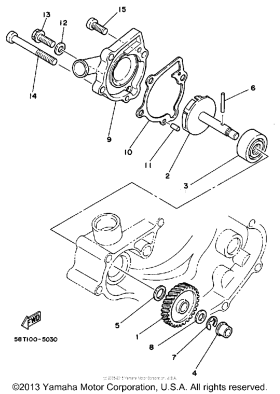 YZ80S (Motocross) Водяной насос