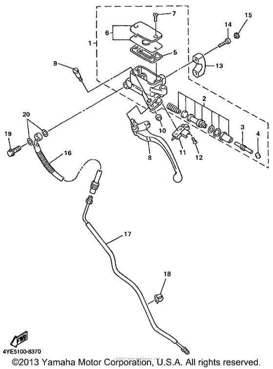 XVZ13LTKC Главный тормозной цилиндр