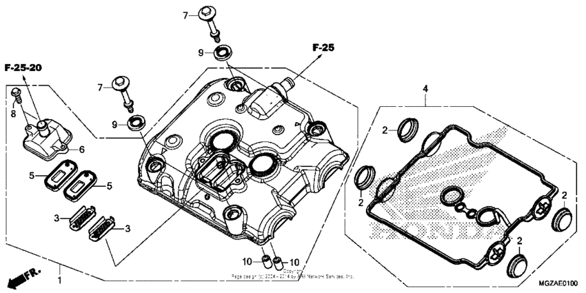 CB500F (ABS) Крышка головки цилиндров