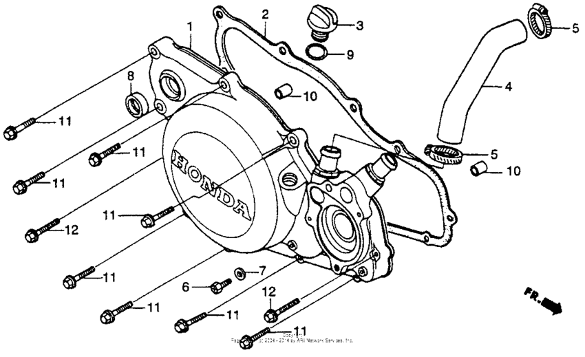 Right crankcase cover 84-86