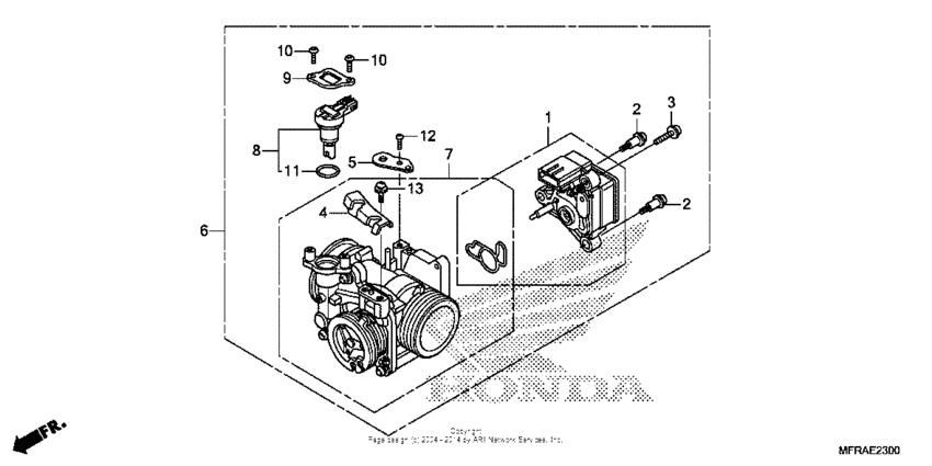 VT1300CS (ABS) Корпус Дросселя