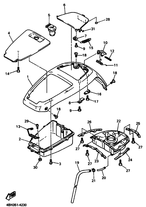 Casing rear