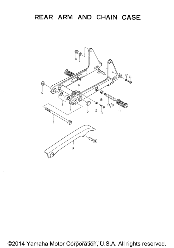 Rear arm and chain case
