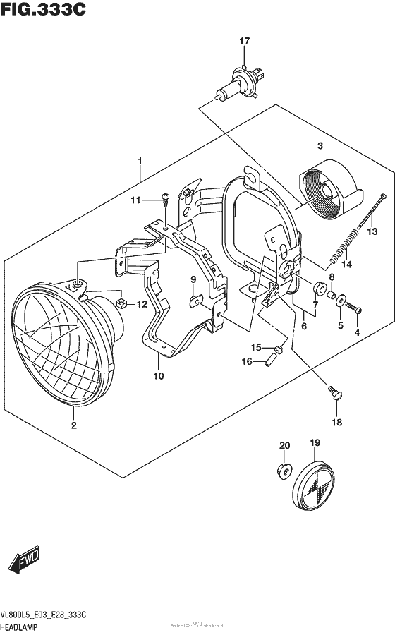 VL800B Headlamp (Vl800Tl5 E03)