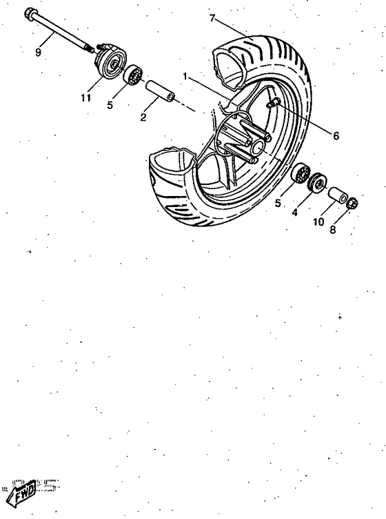 YQ50 Переднее колесо