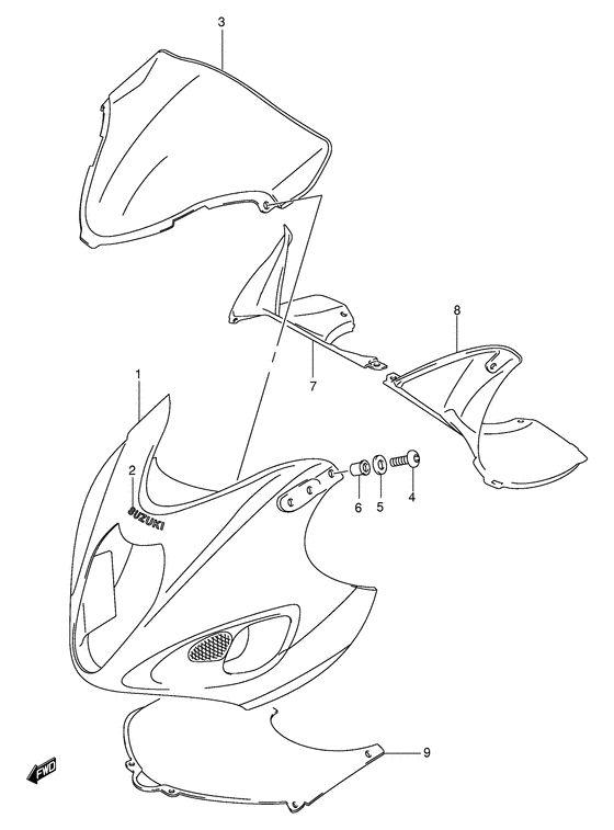 GSX1300R Cowling body