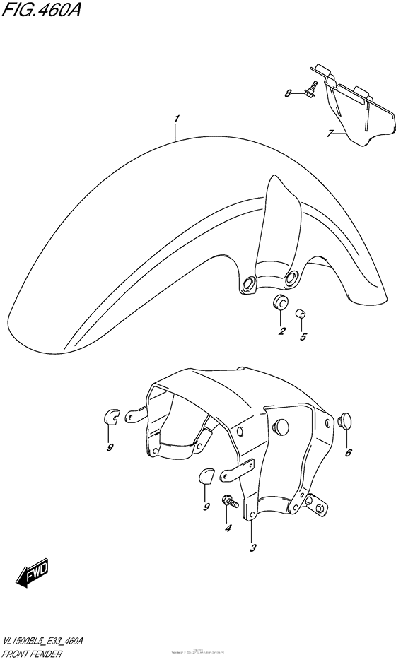 VL1500B Переднее крыло