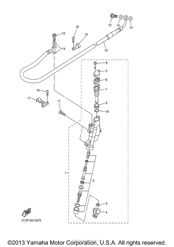 WR450FA Задний торм цилиндр